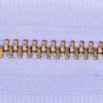 Zip zlatý 3 mm -  nedělitelný  18 cm